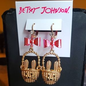 Betsey Johnson Bunny Basket Earrings